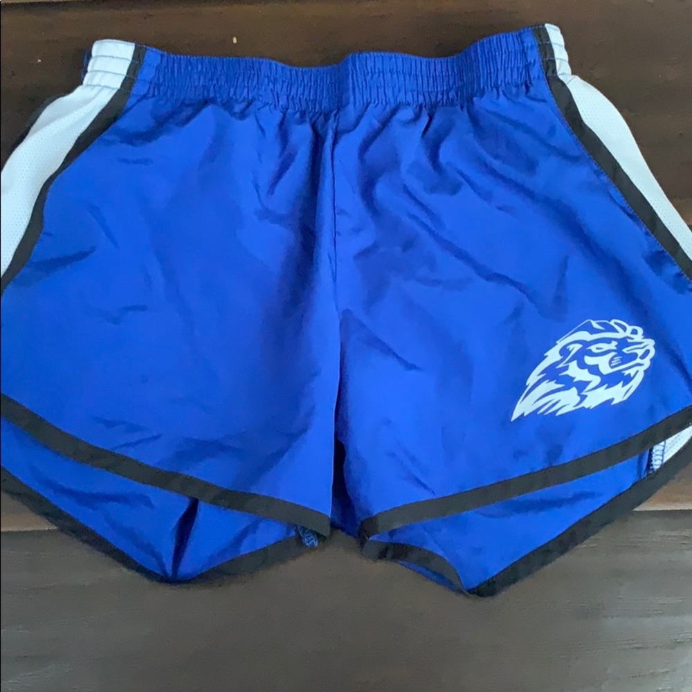 Blue gym shorts
